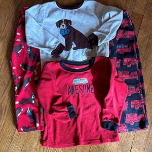 Carter's Red and Black Fire Truck Pajama Set